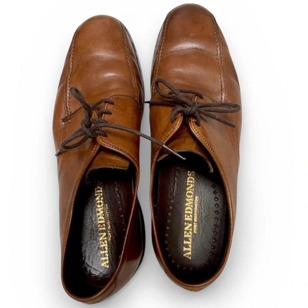 Allen Edmonds Madison Avenue Derby Shoes Mens 10 E Brown Leather Made USA